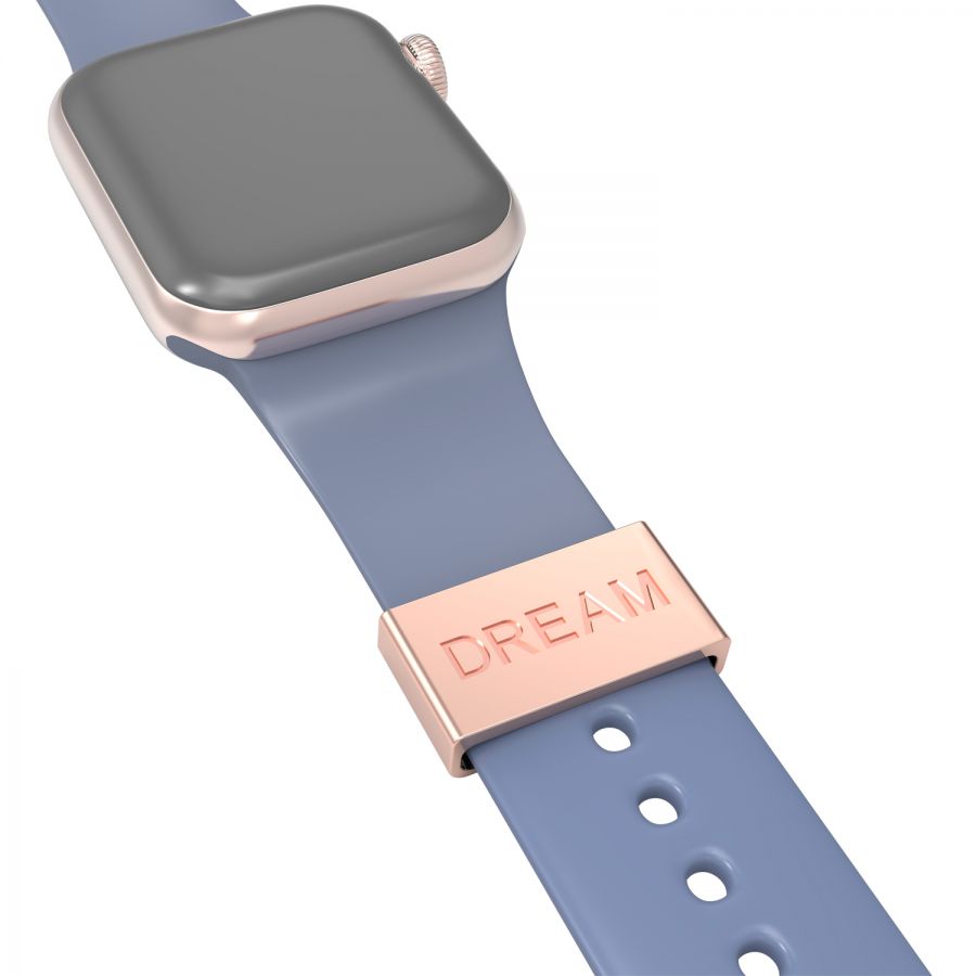 Plated Real Gold Metal Decorative Ring Loops For Smart Watch Rubber